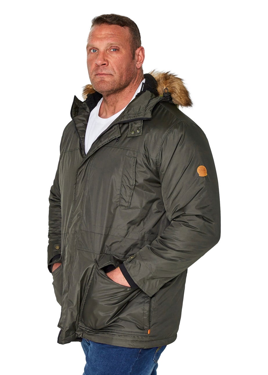 Duke Khaki Lovett Kingsize Faux Fur Trim Parka
