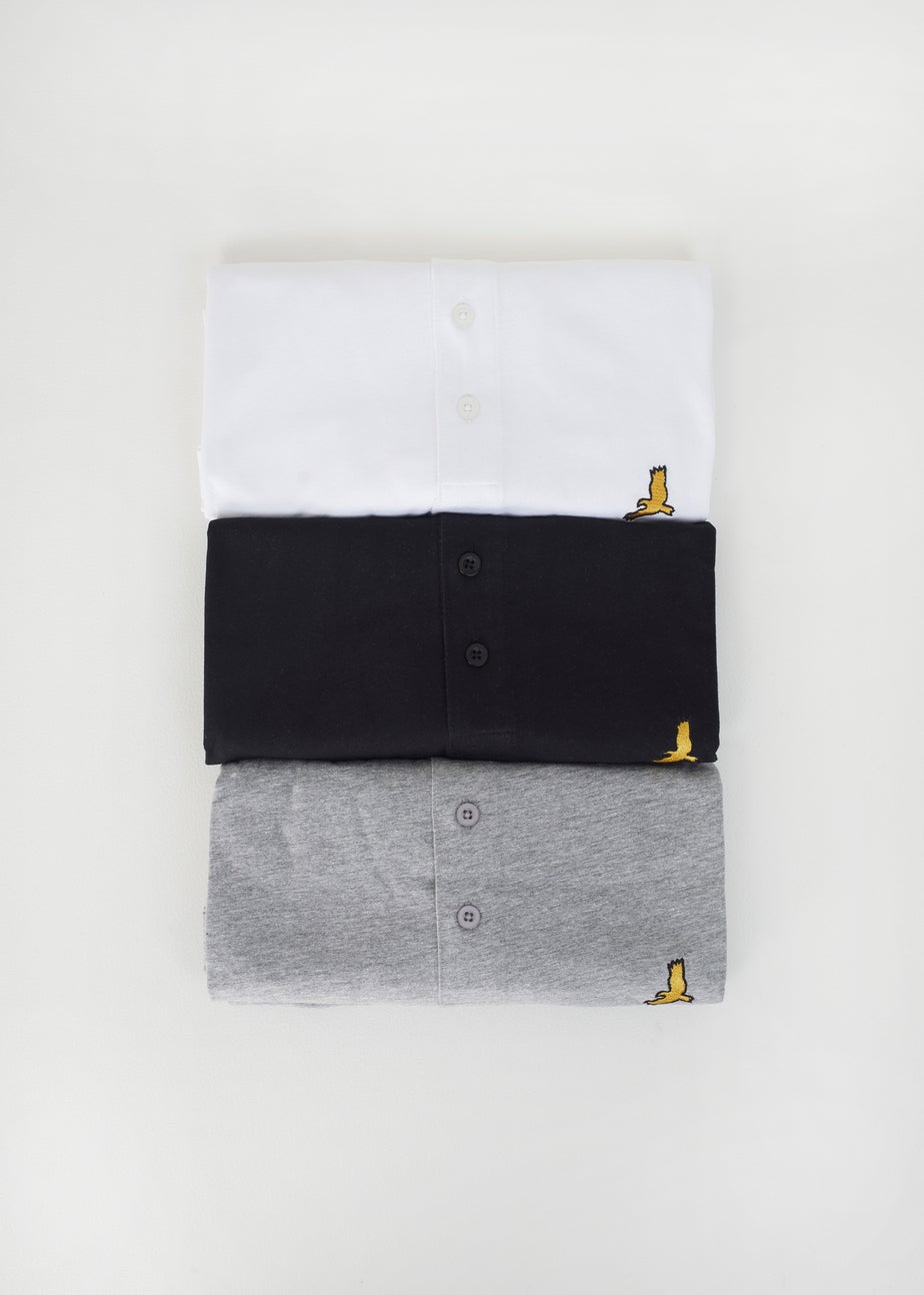 Brave Soul White 3 Pack Cotton Blend Polo Shirts