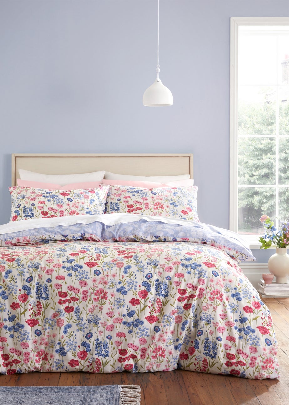 Bianca Fine Linens Olivia Floral 200 Thread Count Cotton Reversible Duvet Cover Set