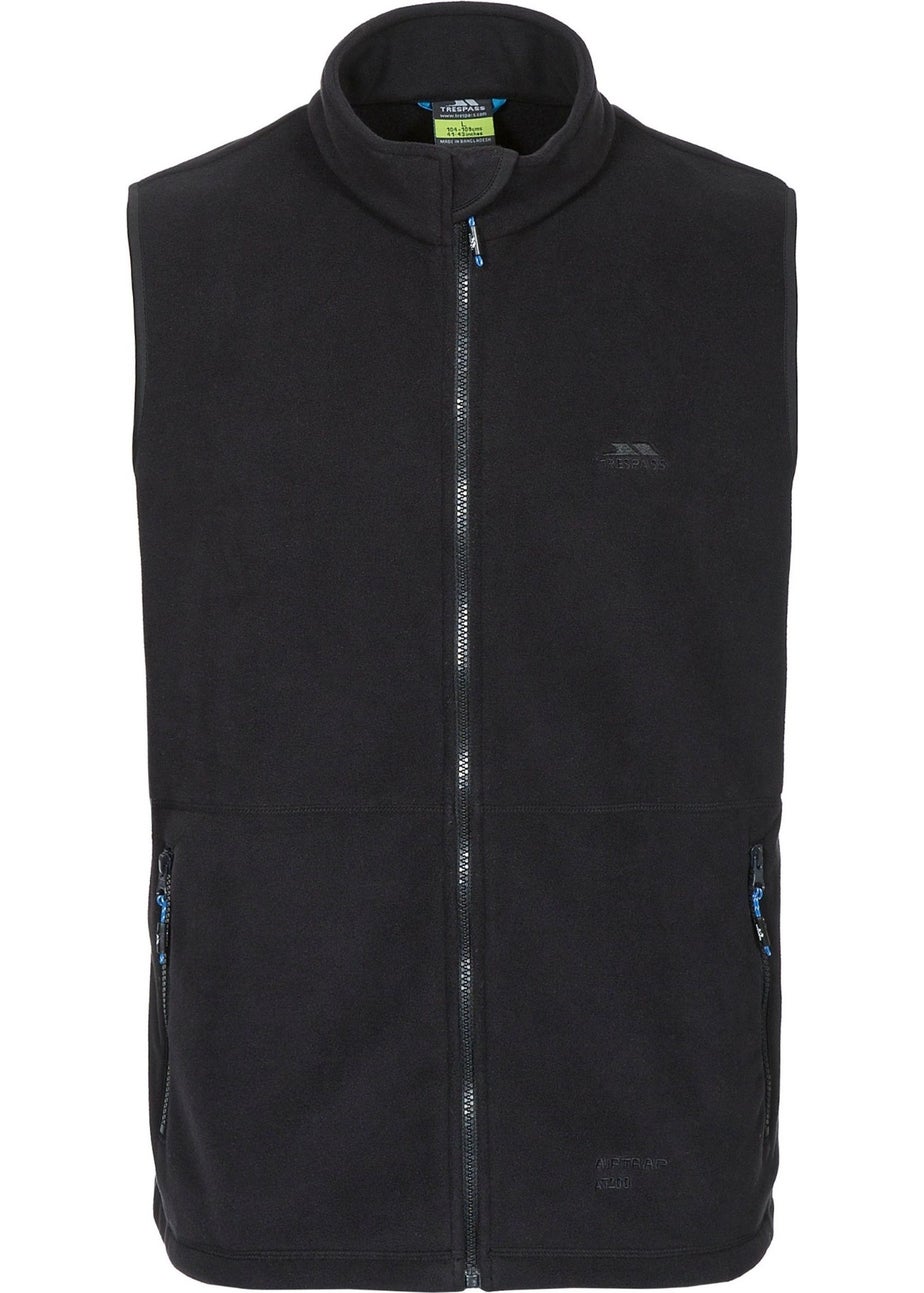 Trespass Black Othos II Full Zip Fleece Gilet