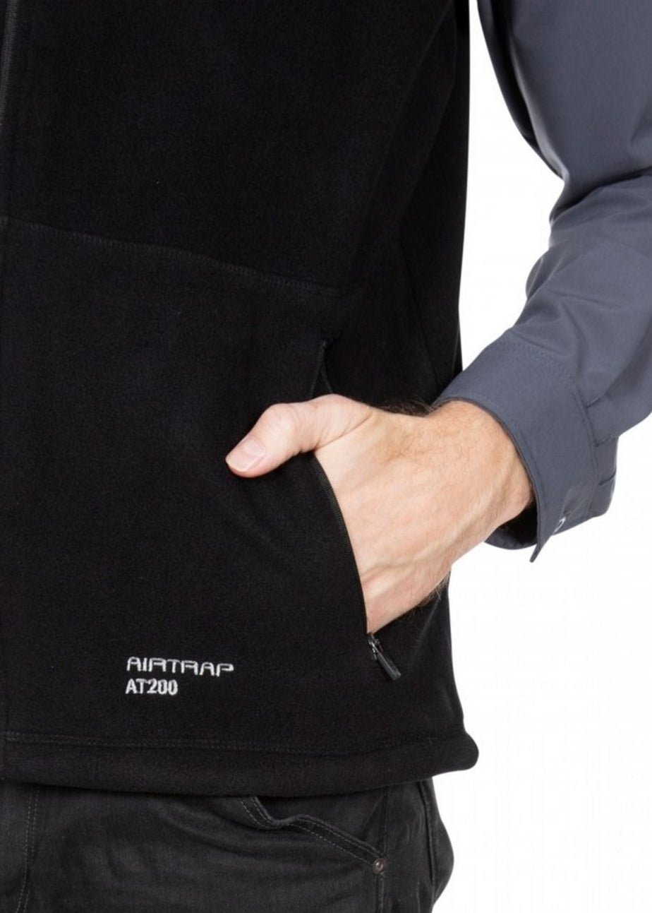 Trespass Black Othos II Full Zip Fleece Gilet