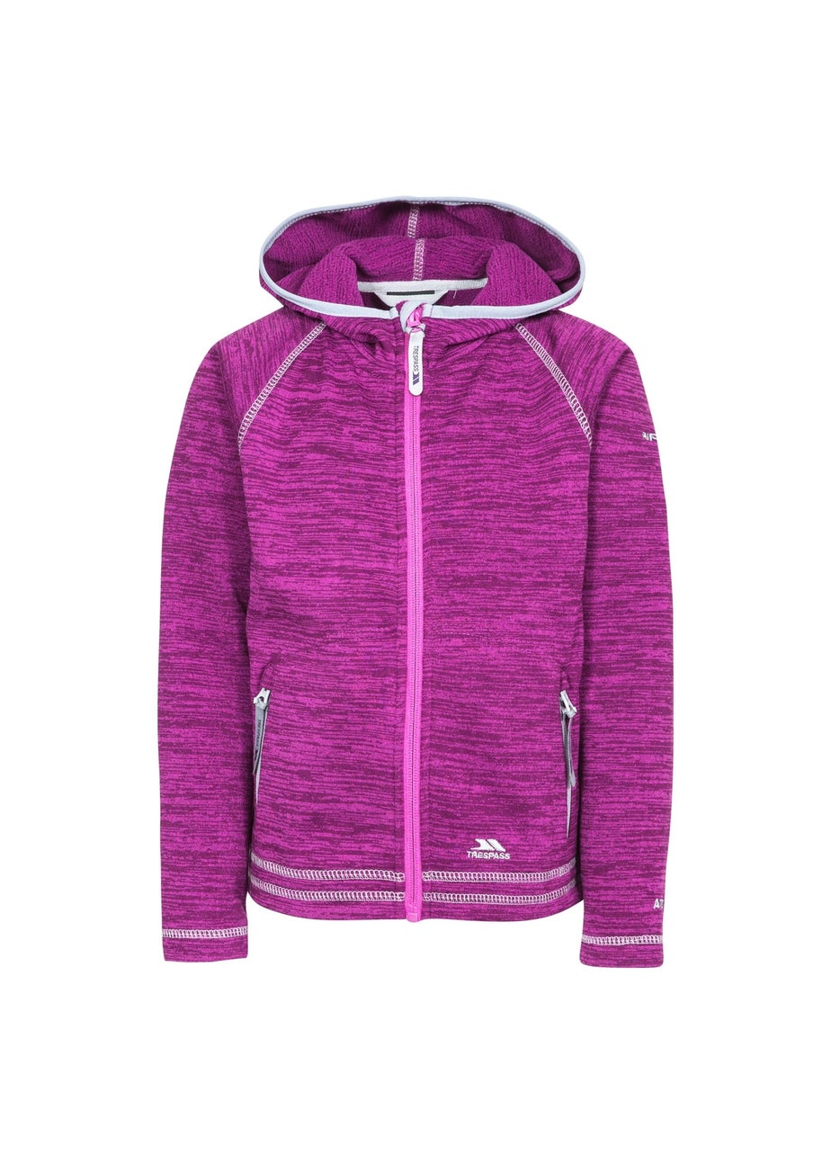 Trespass Kids Purple Goodness Full Zip Hooded Fleece Jacket (3-12yrs)