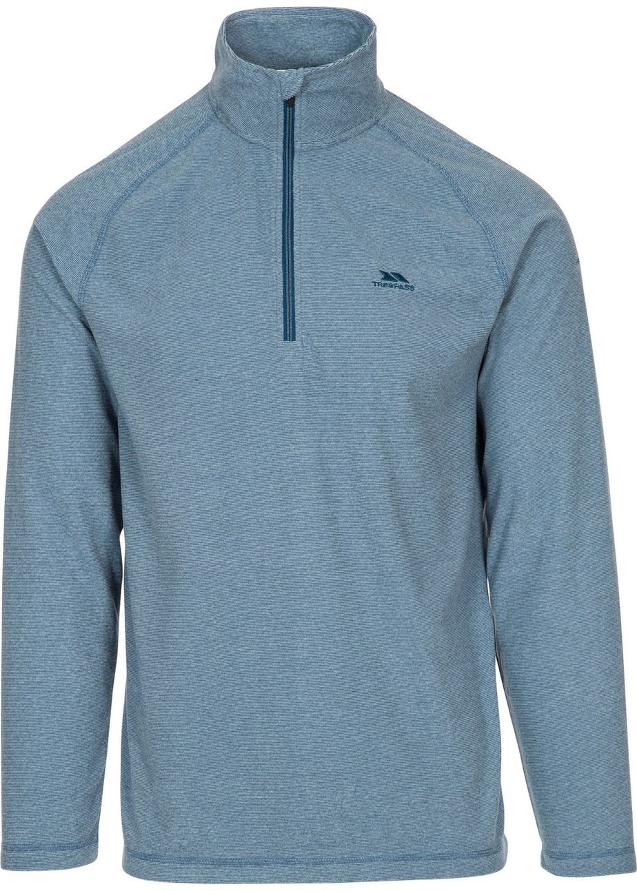 Trespass Black Keynote Anti Pilling 1/4 Zip Fleece Top