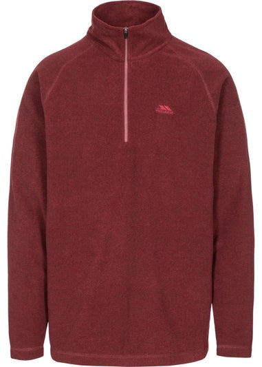 Trespass Black Keynote Anti Pilling 1/4 Zip Fleece Top