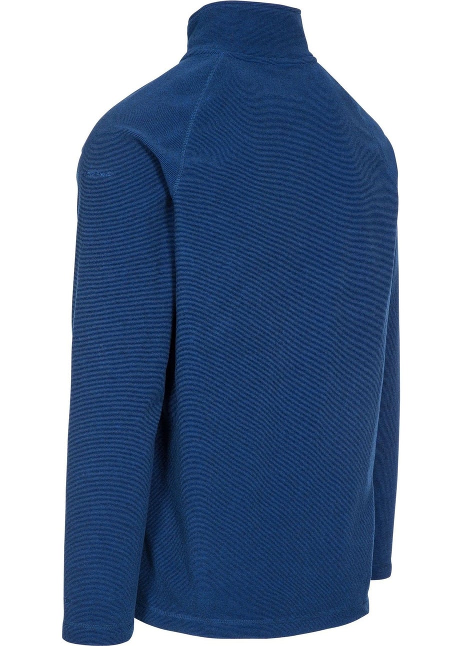 Trespass Grey Green Keynote Anti Pilling 1/4 Zip Fleece Top