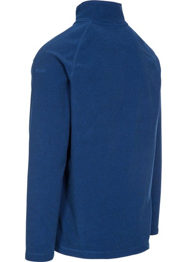 Trespass Grey Green Keynote Anti Pilling 1/4 Zip Fleece Top