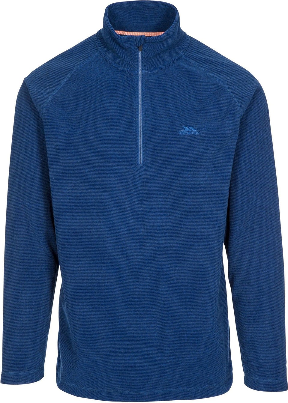 Trespass Grey Green Keynote Anti Pilling 1/4 Zip Fleece Top