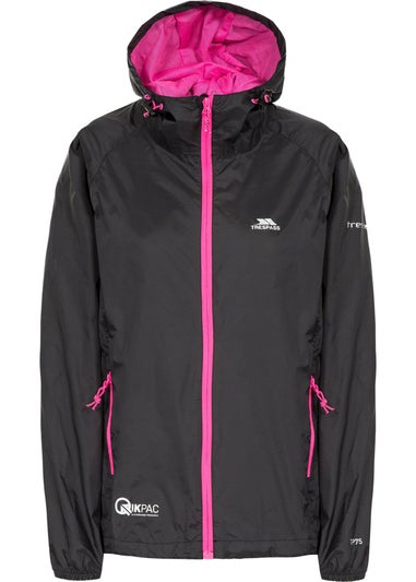 Trespass Black Qikpac Packaway Waterproof Jacket