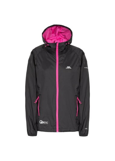 Trespass Black Qikpac Packaway Waterproof Jacket