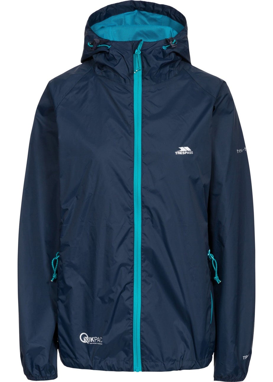 Trespass Navy Qikpac Packaway Waterproof Jacket