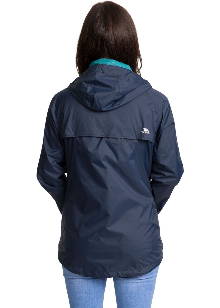 Trespass Navy Qikpac Packaway Waterproof Jacket