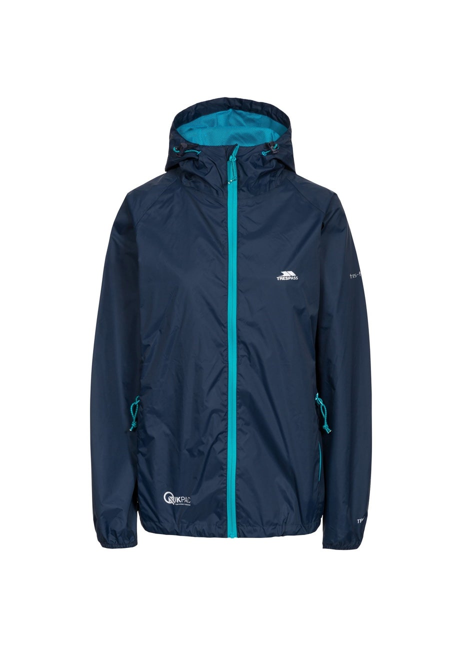 Trespass Navy Qikpac Packaway Waterproof Jacket
