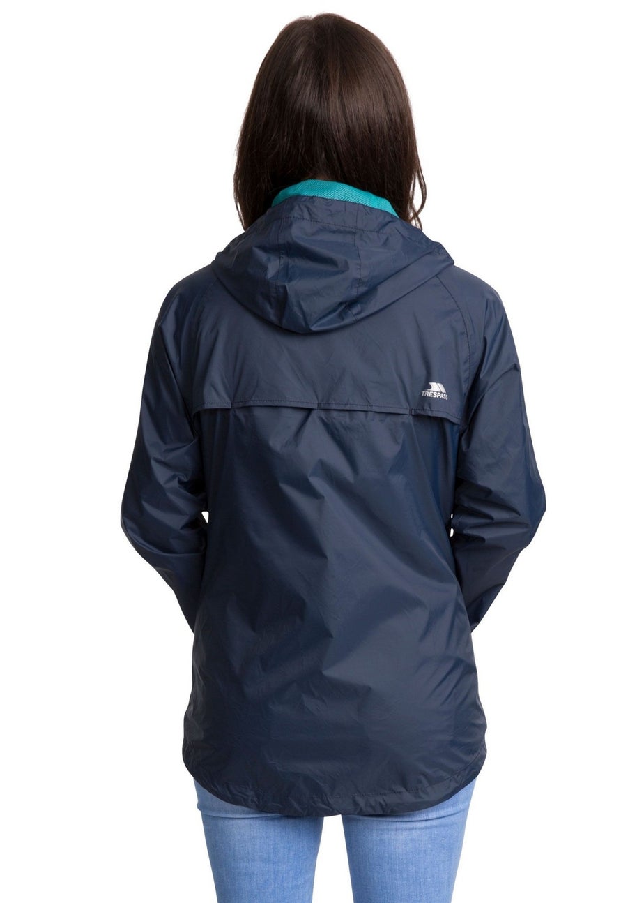 Trespass Navy Qikpac Packaway Waterproof Jacket