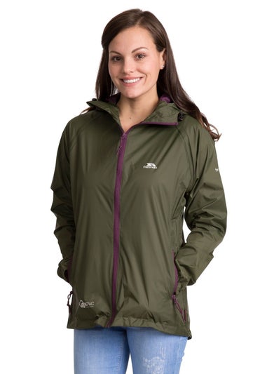 Trespass Grey Green Qikpac Packaway Waterproof Jacket