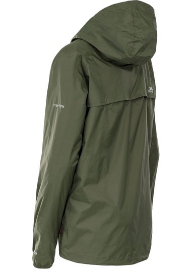 Trespass Grey Green Qikpac Packaway Waterproof Jacket