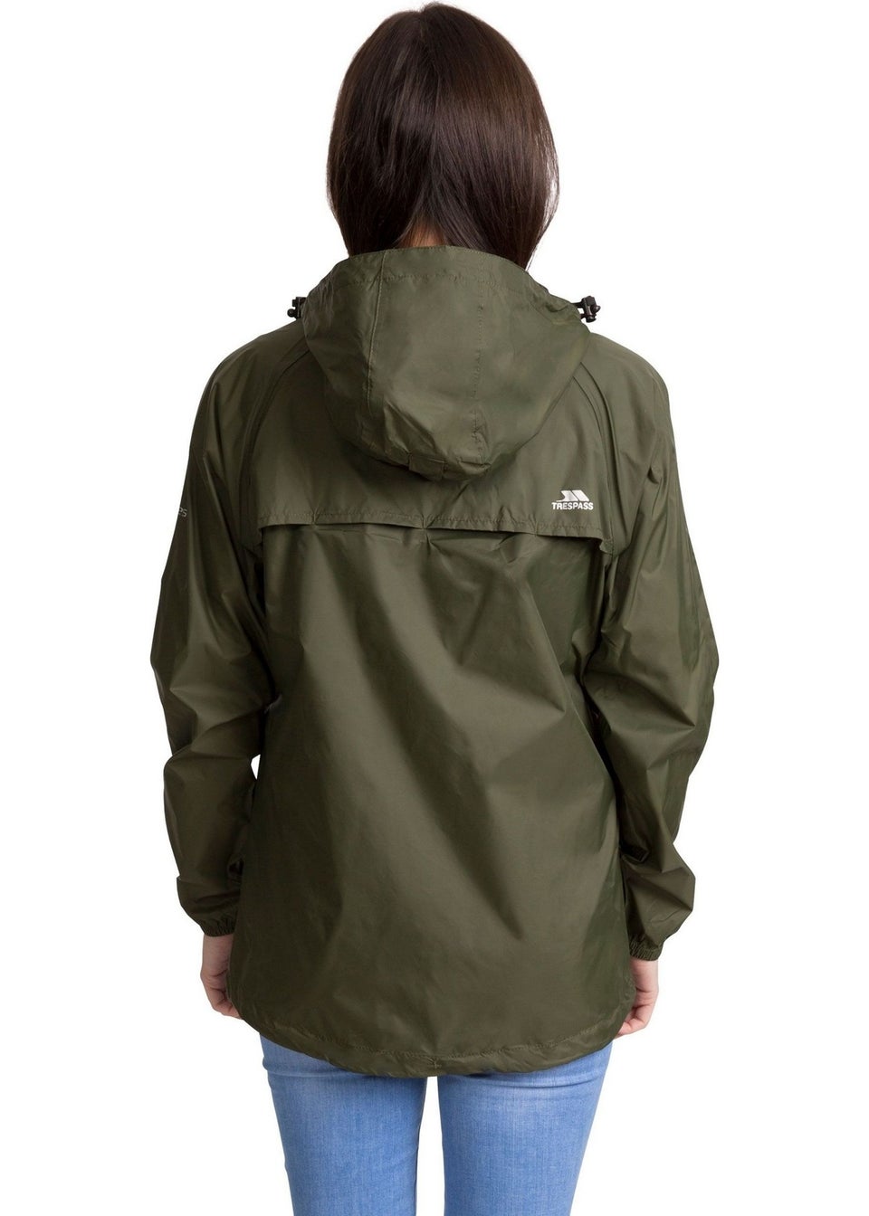 Trespass Grey Green Qikpac Packaway Waterproof Jacket