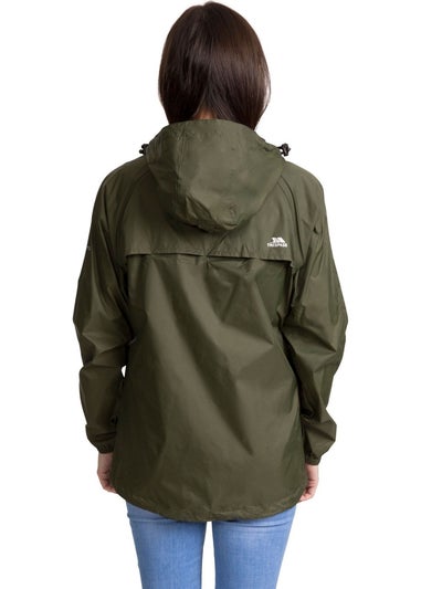 Trespass Grey Green Qikpac Packaway Waterproof Jacket