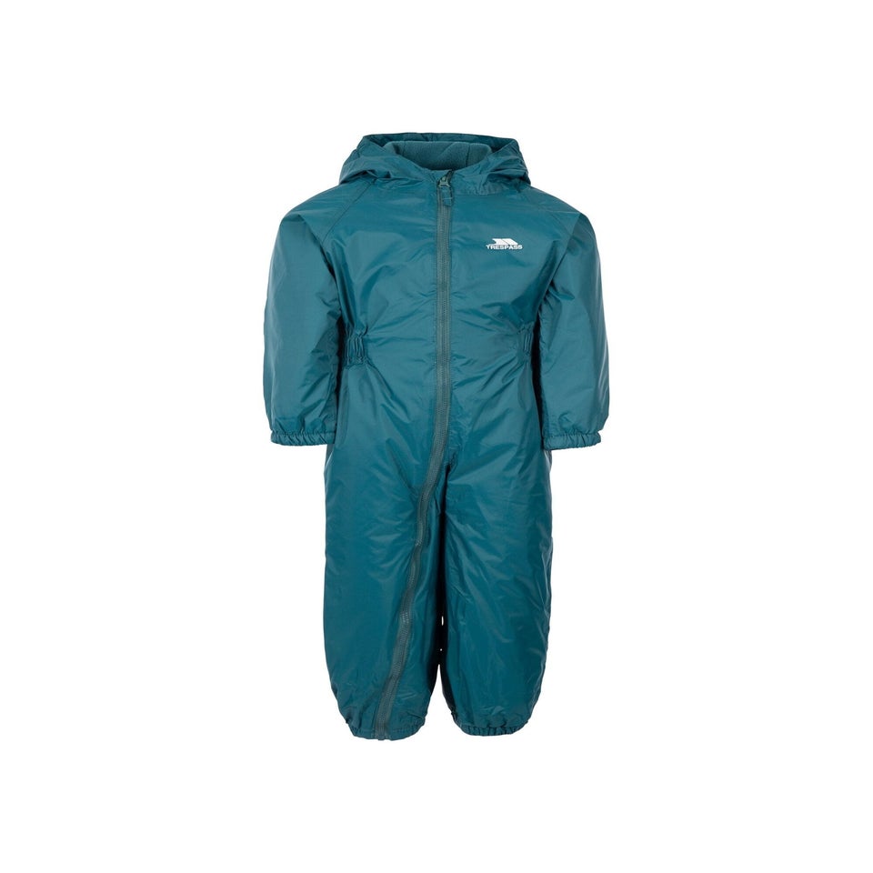 Trespass Baby Teal Button Rain Suit (1-2yrs)