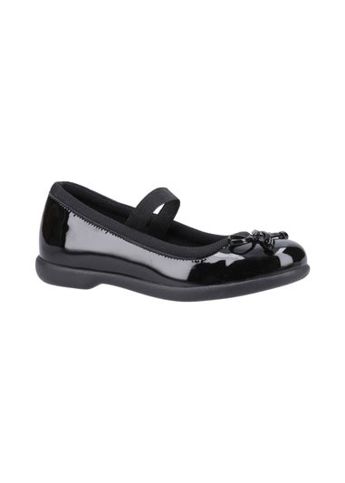 Hush Puppies Girls Black Betty Patent Junior School Shoes (Younger 10-Older 2)