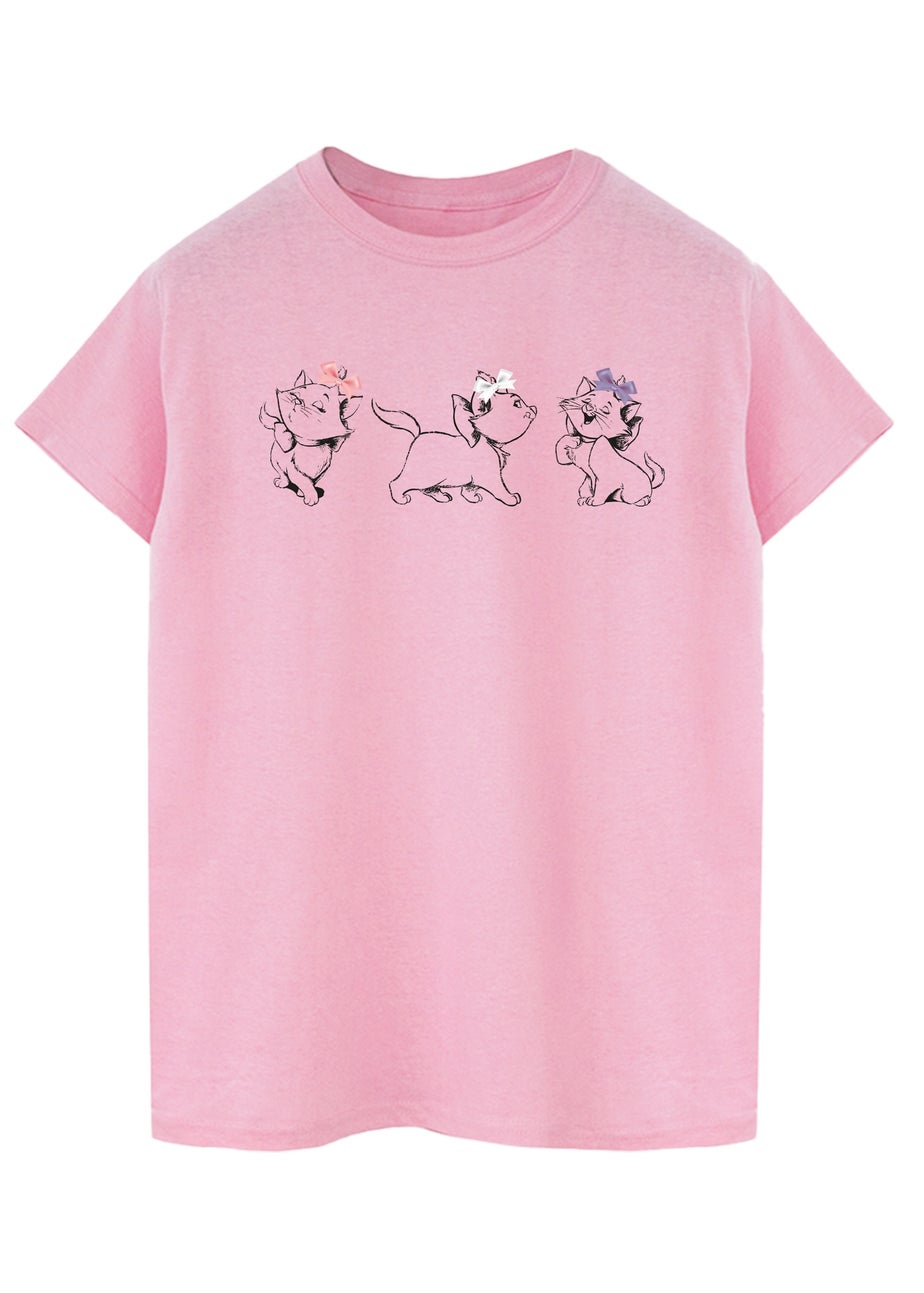 Disney Pink  The Aristocats Marie Bows Boyfriend Fit T-Shirt