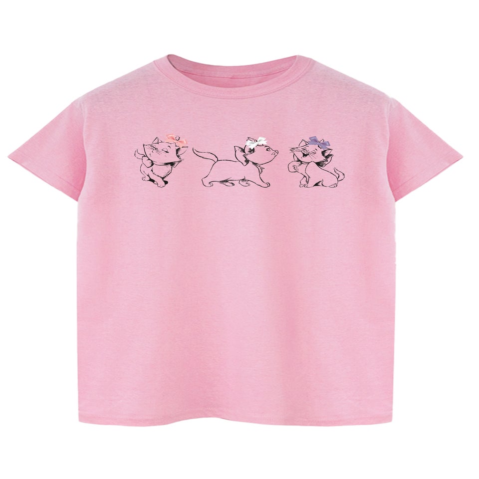 Disney Pink  The Aristocats Marie Bows Boyfriend Fit T-Shirt