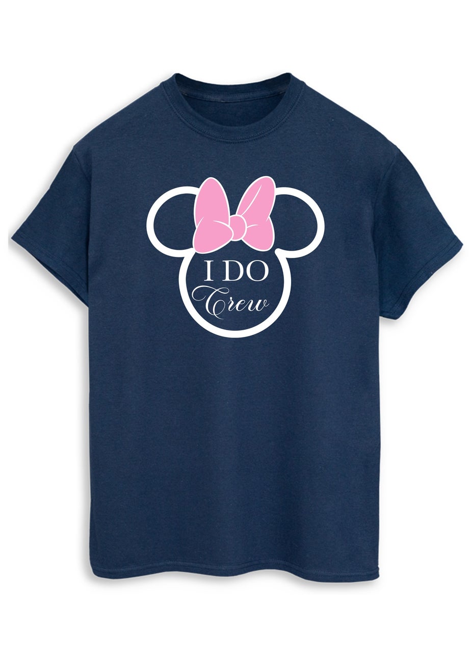Disney Navy Minnie Mouse I Do Crew Boyfriend Fit T-Shirt