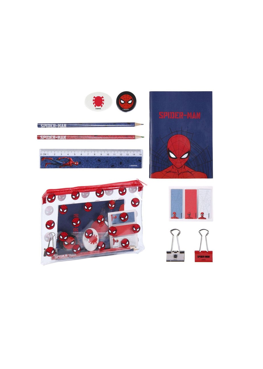 Spiderman Blue 3D Backpack With Stationary Set