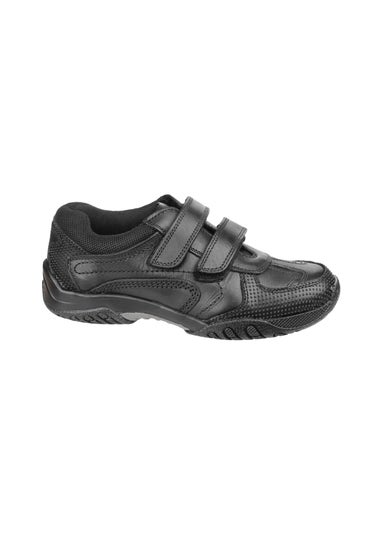 Hush Puppies Boys Black Jezza Junior School Shoes (Younger 10-Older 2.5)
