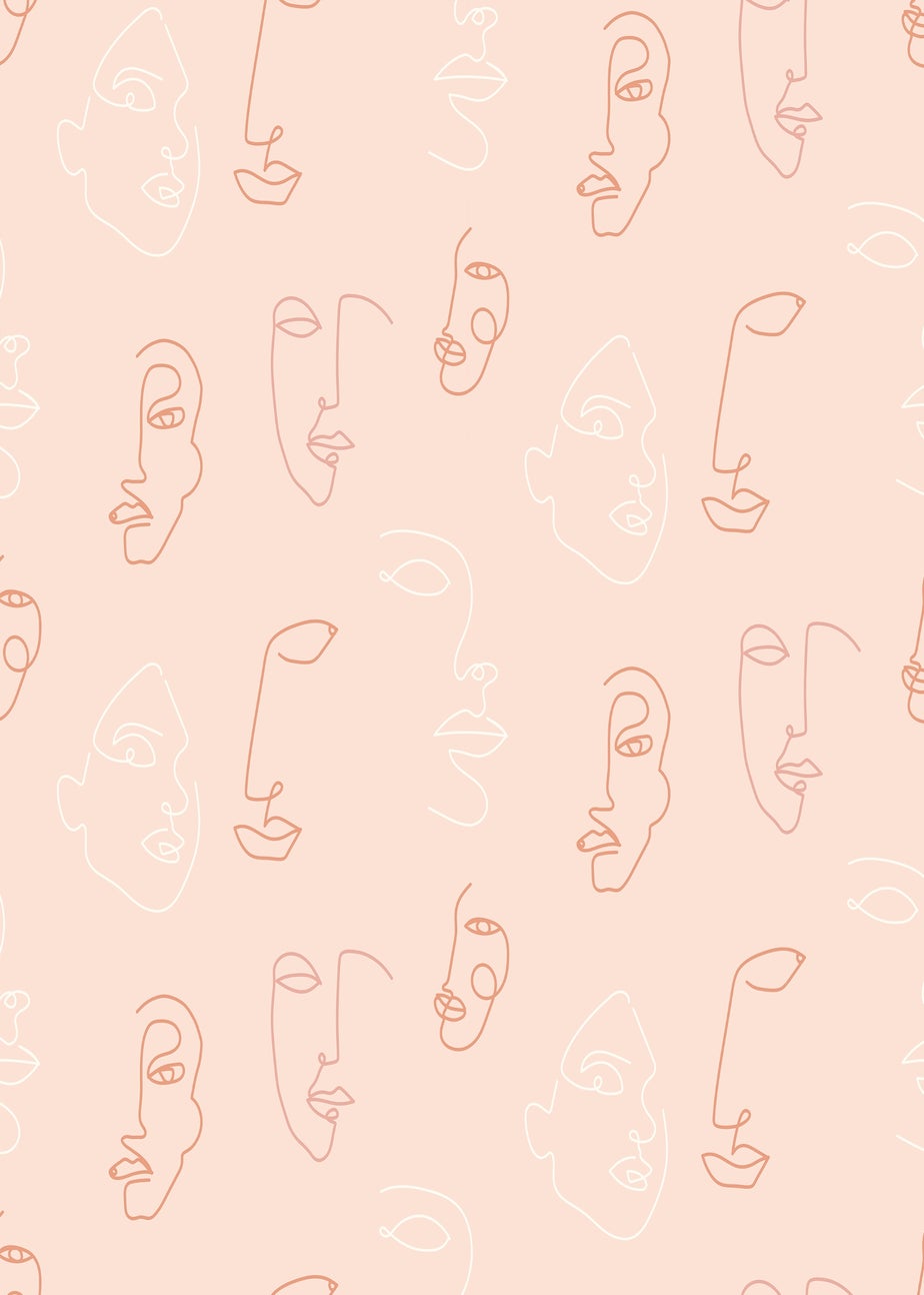 furn. Kindred Abstract Face Wallpaper (53 x 1050cm)