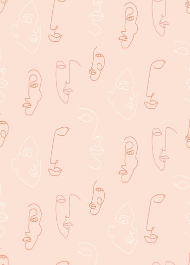 furn. Kindred Abstract Face Wallpaper (53 x 1050cm)