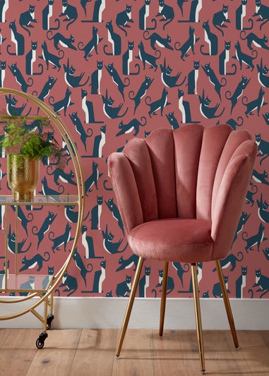 furn. Geo Cats Abstract Wallpaper (53 x 1050cm)