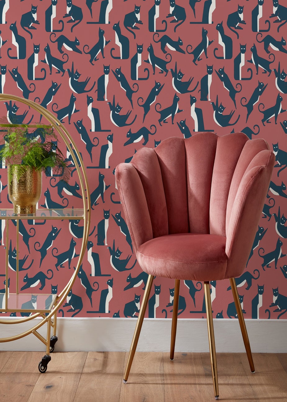 furn. Geo Cats Abstract Wallpaper (53 x 1050cm)