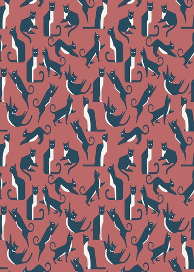 furn. Geo Cats Abstract Wallpaper (53 x 1050cm)