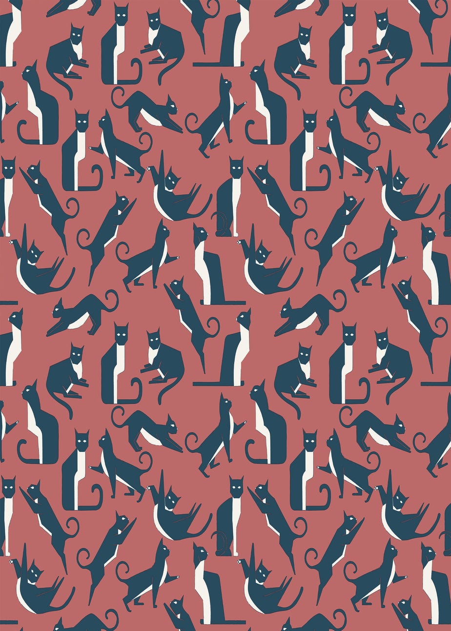 furn. Geo Cats Abstract Wallpaper (53 x 1050cm)