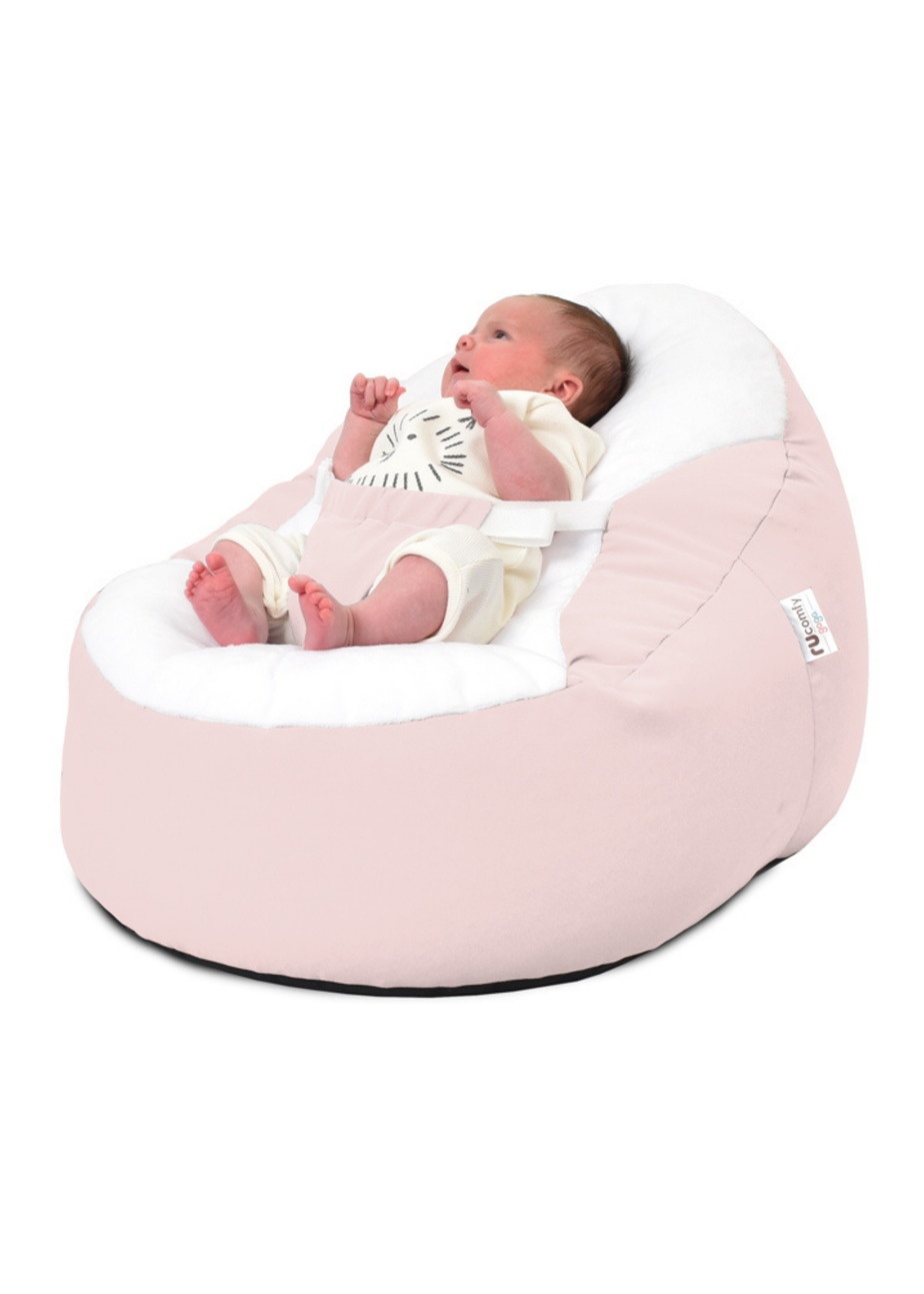 rucomfy Cotton Gaga Blush Pink Baby Beanbag Matalan