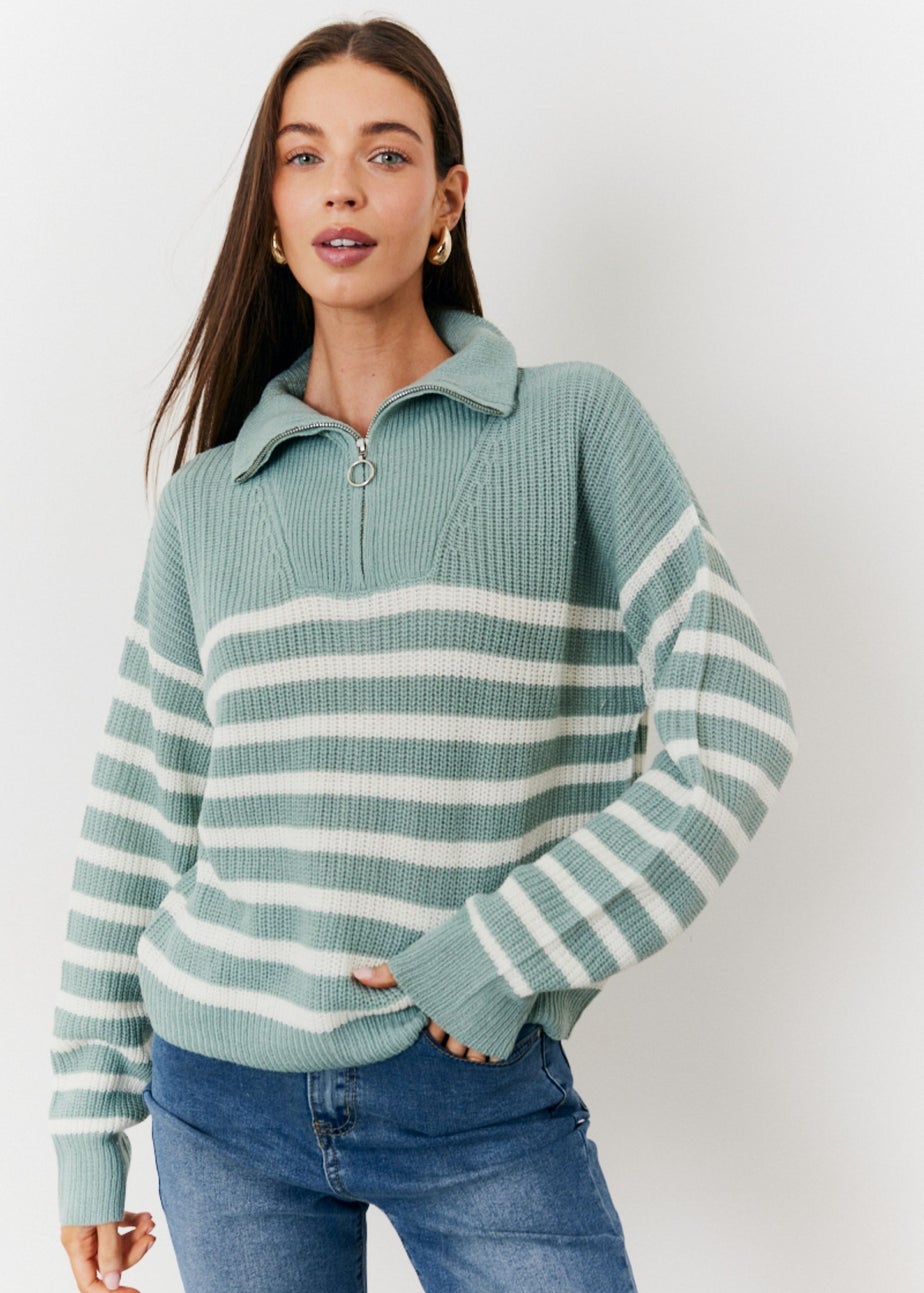 In The Style Sage Quarter Zip Jumper