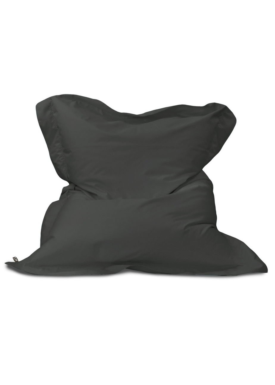 rucomfy Indoor/Outdoor Giant Squashy Squarbie Slate Black Beanbag