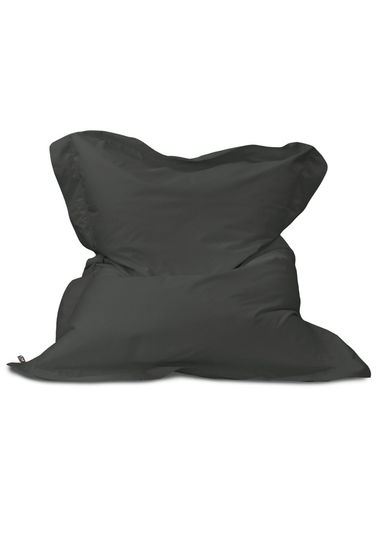 rucomfy Indoor/Outdoor Giant Squashy Squarbie Slate Black Beanbag