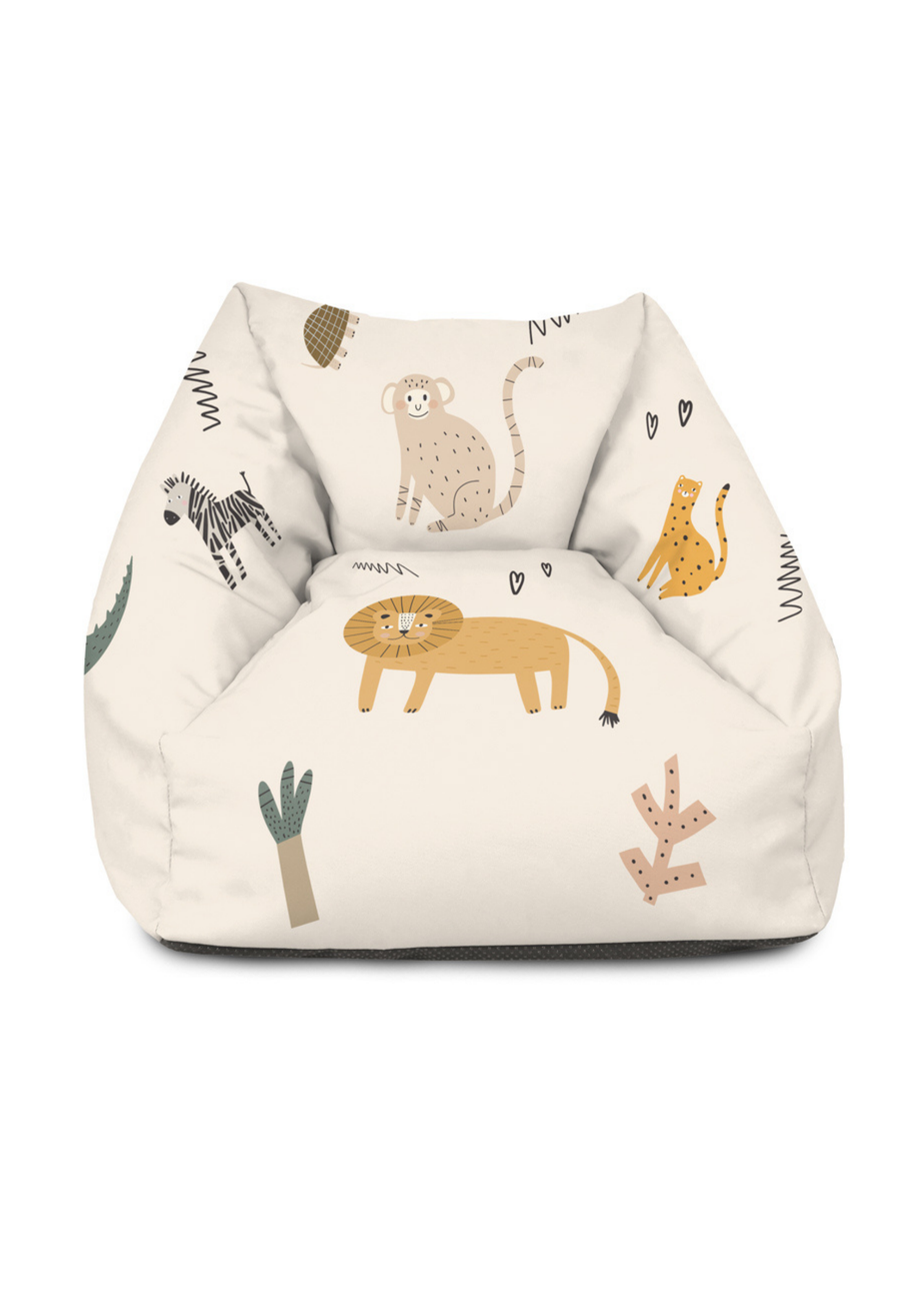 rucomfy Printed Kids Snuggle Chair Safari Friends Beanbag