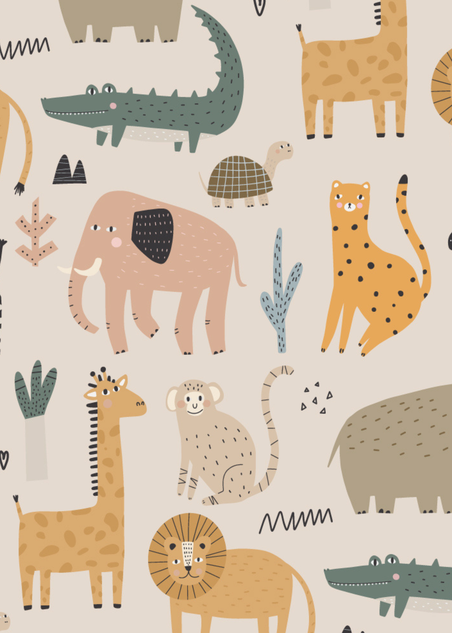 rucomfy Printed Kids Snuggle Chair Safari Friends Beanbag