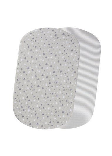 Ickle Bubba Grey Fitted Crib Sheets Cosmic Aura 2 Pack