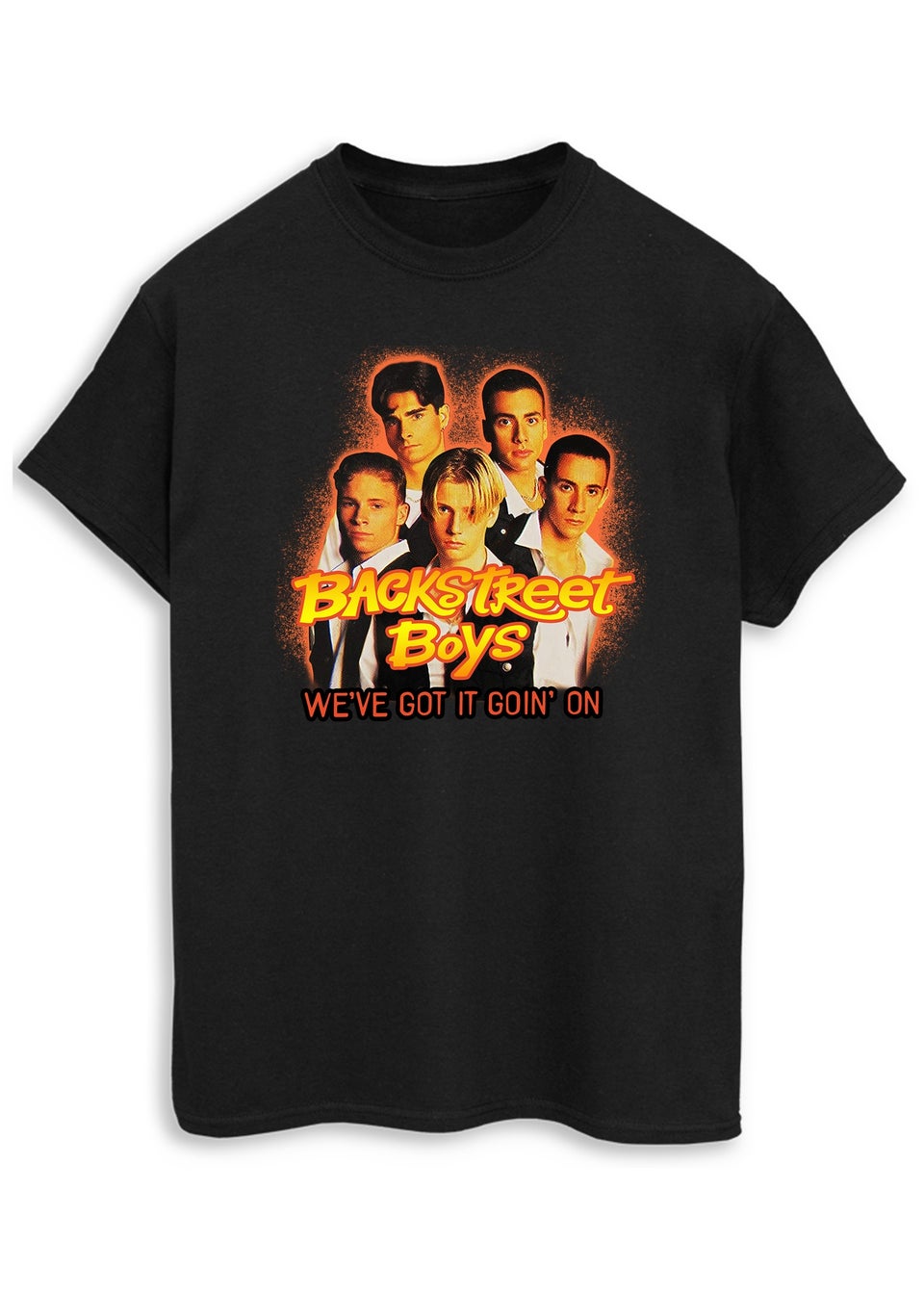 Spiral Galaxy Backstreet Boys We've Got It Women Black Boyfriend Fit T-Shirt