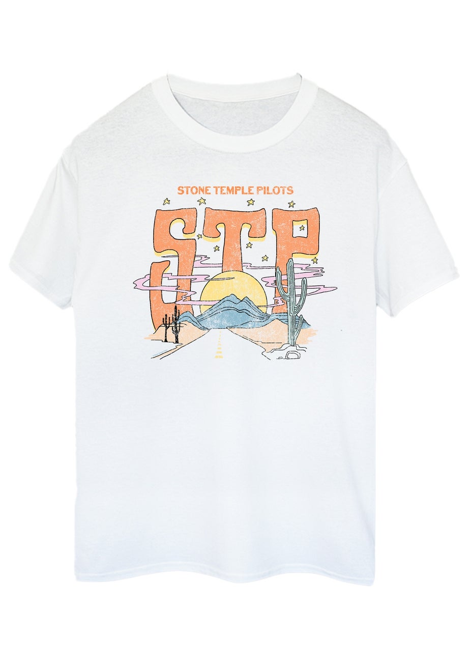 Stone Temple Pilots Desert Men White Music Graphic T-Shirt