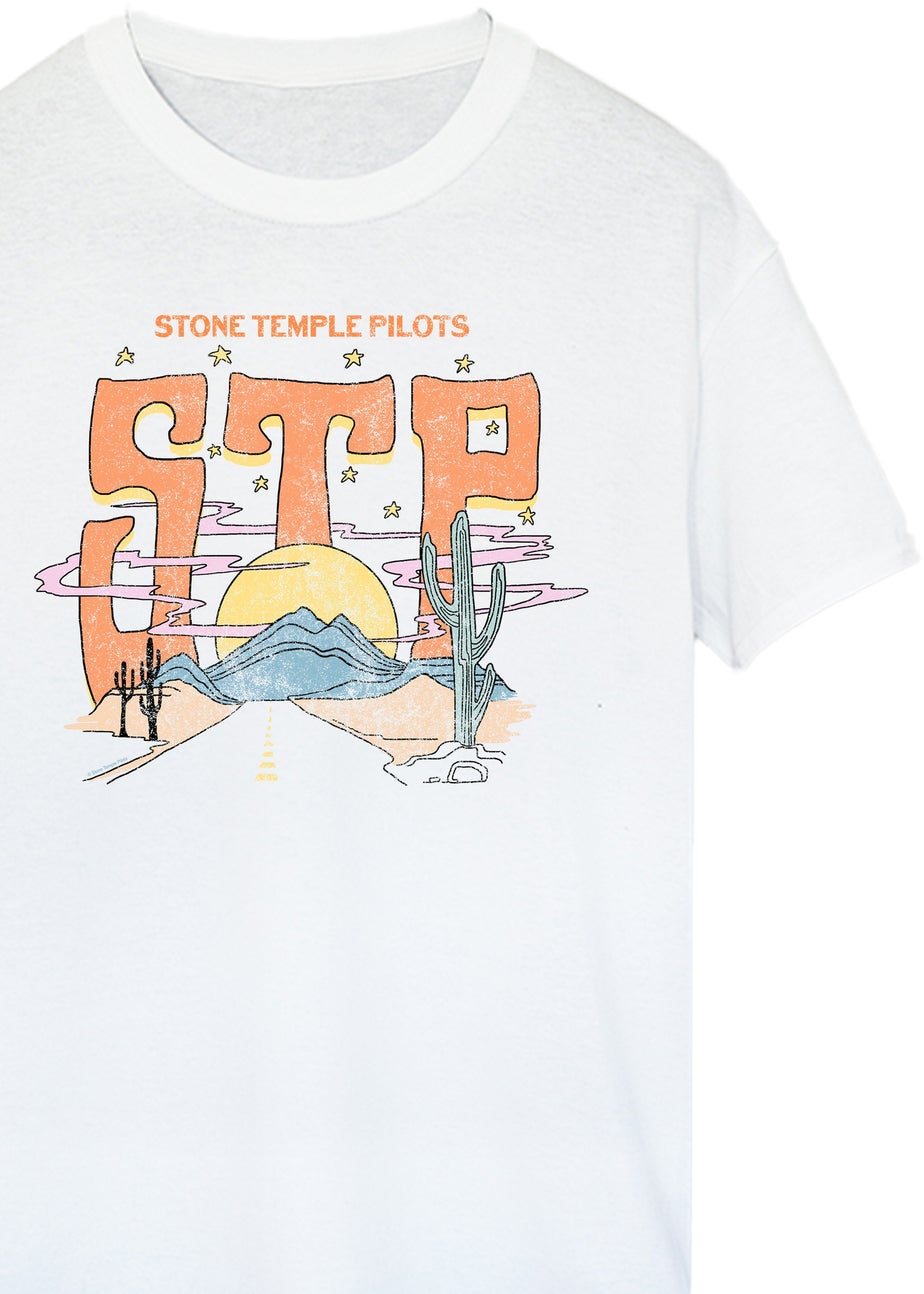 Stone Temple Pilots Desert Men White Music Graphic T-Shirt