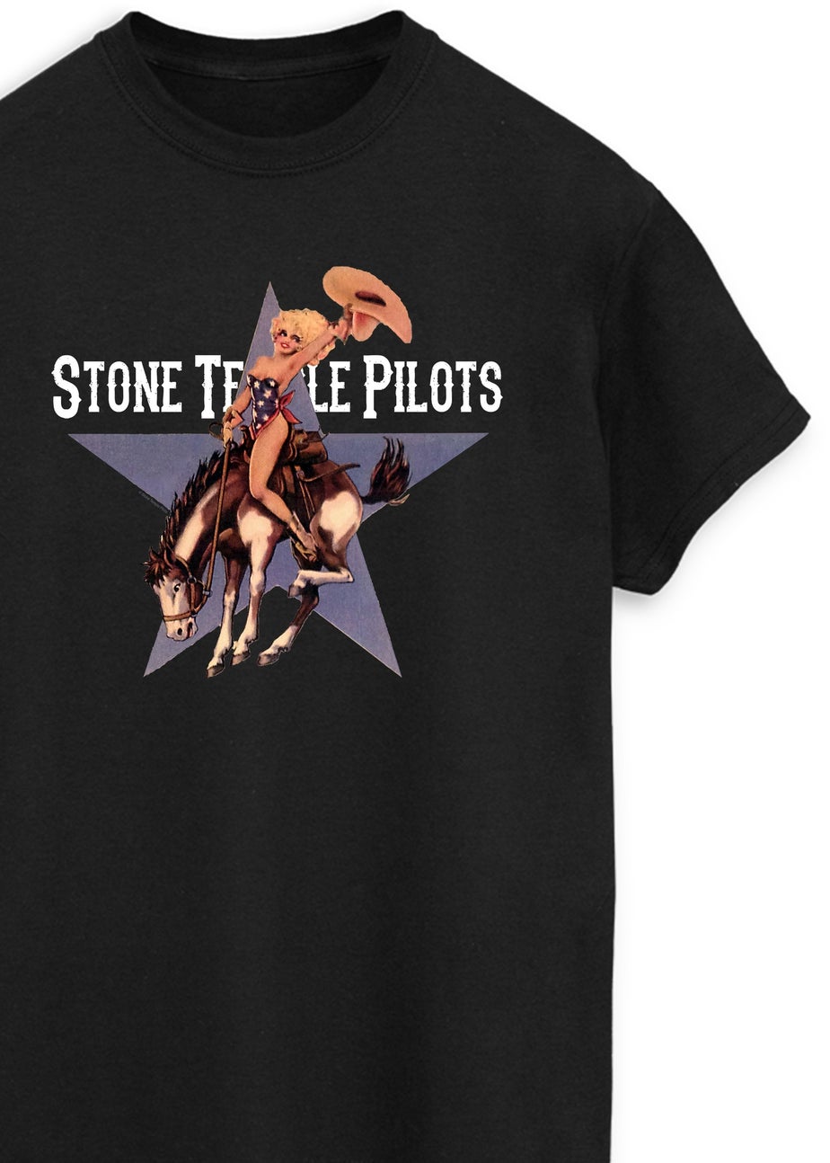 Stone Temple Pilots Bronco Men Black Music Graphic T-Shirt