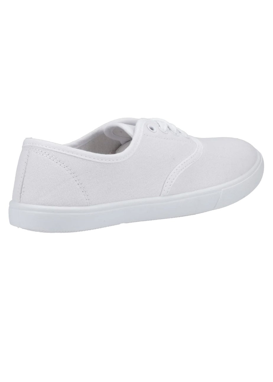 Mirak Kids White Lace-Up Plimsolls / Gym Trainers (Older 3-5)