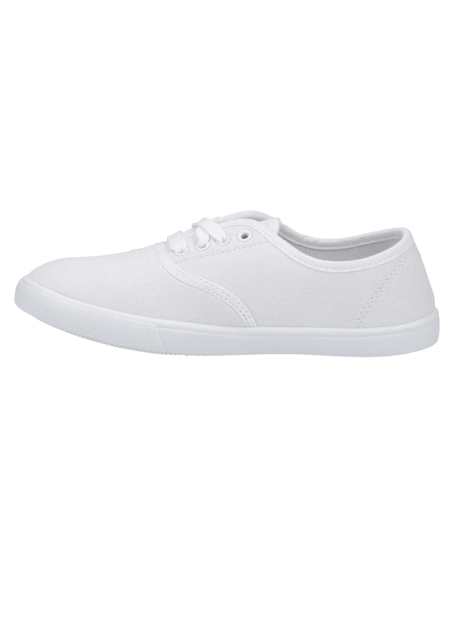 Mirak Kids White Lace-Up Plimsolls / Gym Trainers (Older 3-5)