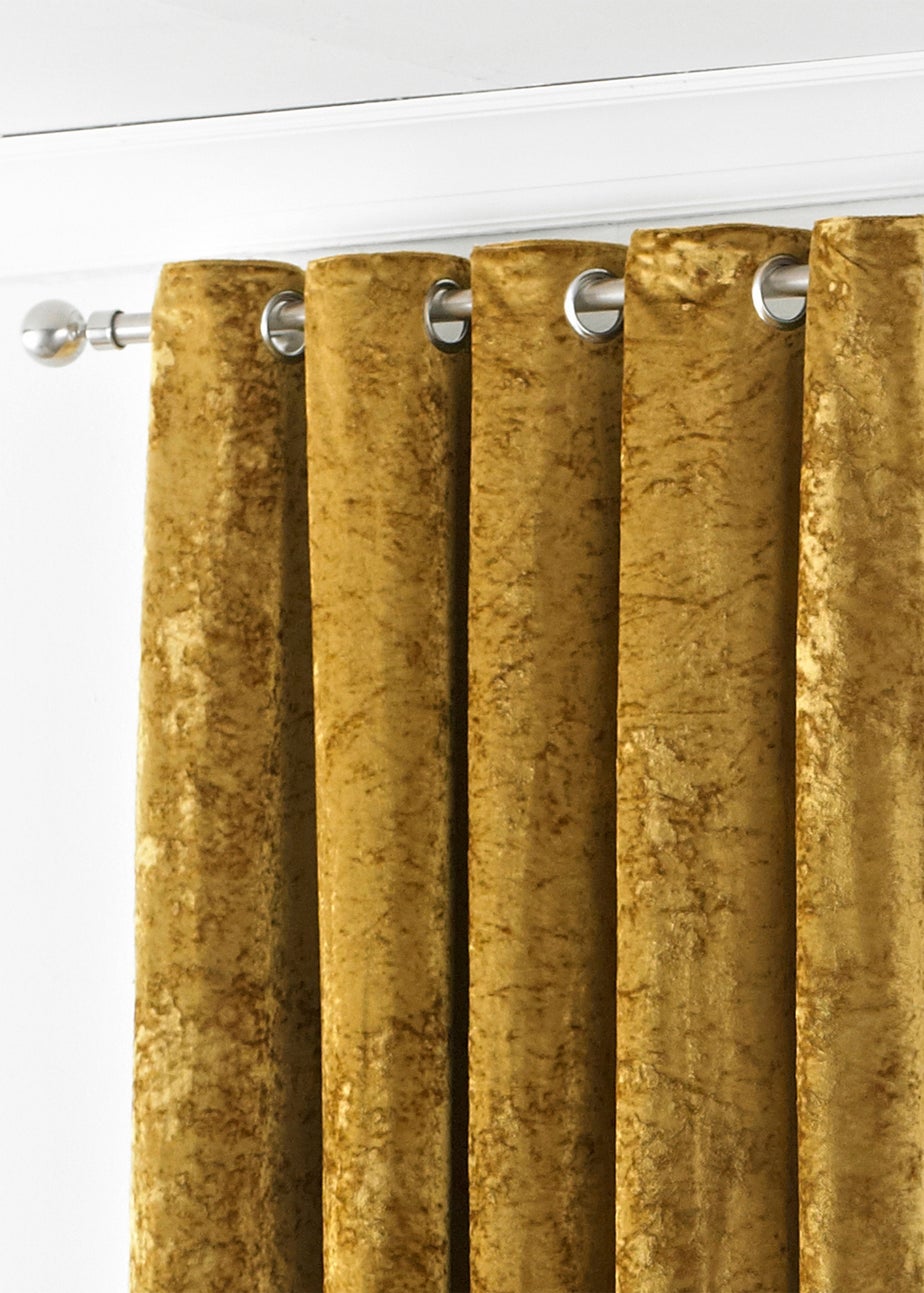 Paoletti Verona Crushed Velvet Eyelet Curtains