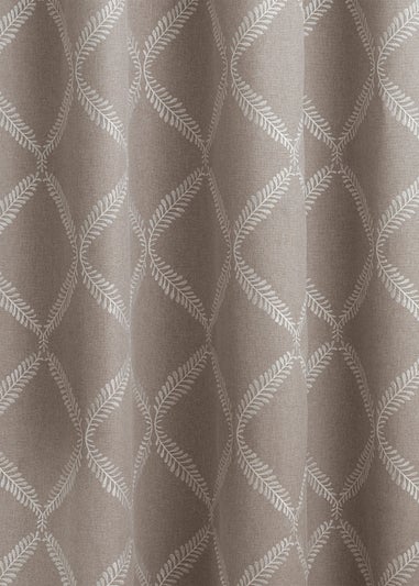 Paoletti Olivia Lattice Embroidery Pencil Pleat Curtains