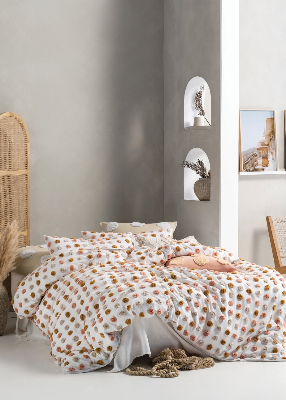 Linen House Haze Polka Tufted Duvet Cover Set